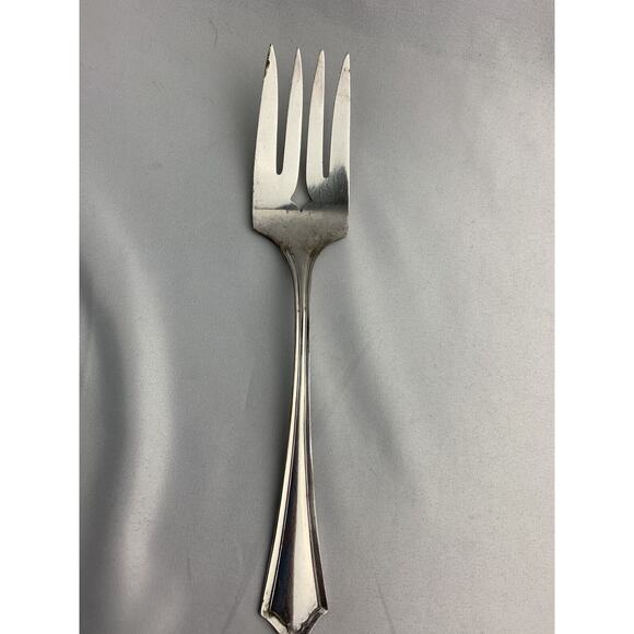 Vintage Oneida Community Par Plate Vernon-Ashley 8 1/4" Cold Meat Serving Fork - Picture 3 of 10